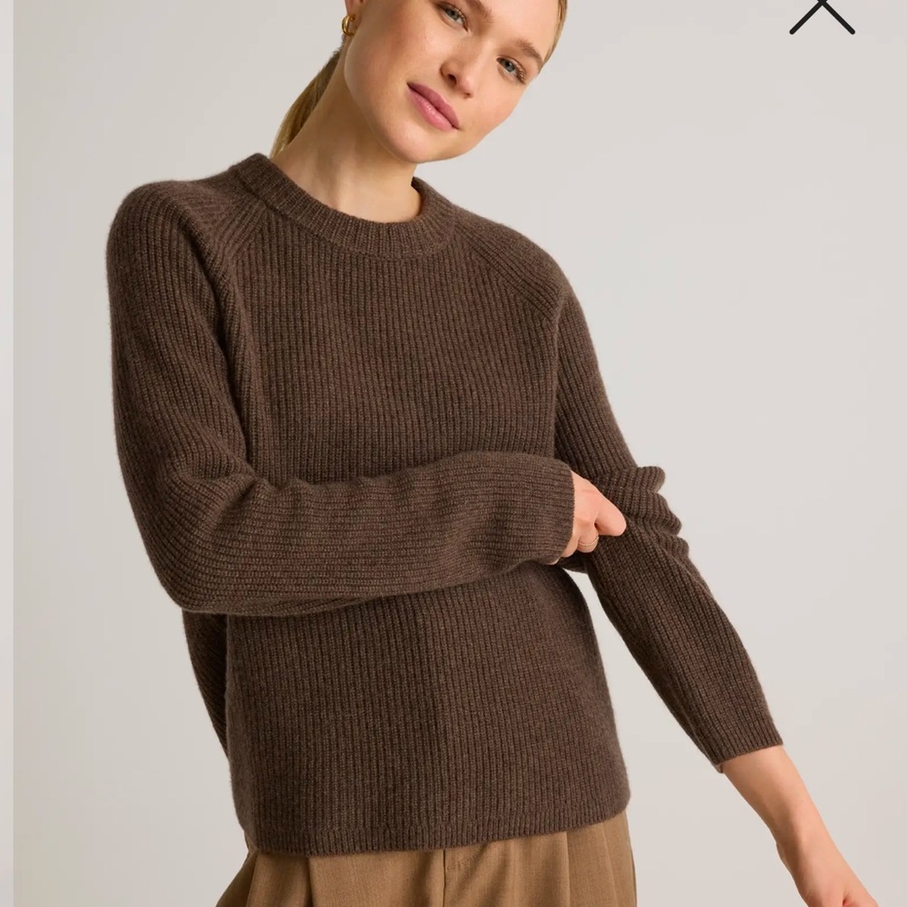 Quince Brown Crew Neck Sweater